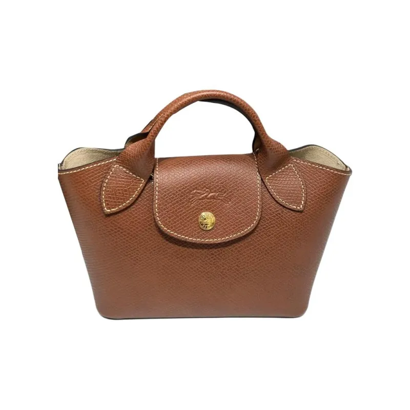 LONGCHAMP Cow Leather Tote Bag, Shopping Bag, Shoulder Bag, Crossbody Bag, Handbag Mini Women's Brown-0