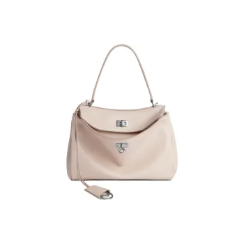 Balenciaga Rodeo Cow Leather Shoulder Bag, Crossbody Bag, Handbag Trumpets Women's Almond