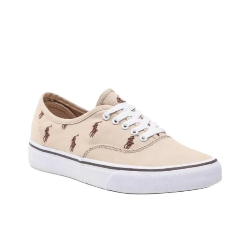 Polo Ralph Lauren Keaton Low Top Canvas Shoes Men's Beige-2