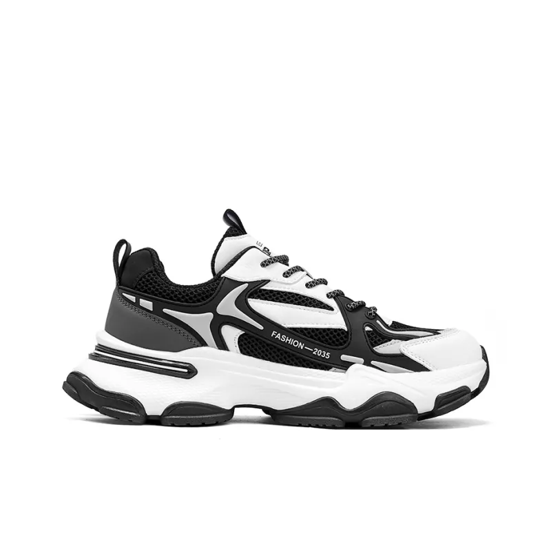 KYMOOU Shock Absorbers Slip Resistant Breathable Low Top Chunky Sneakers Men's-7