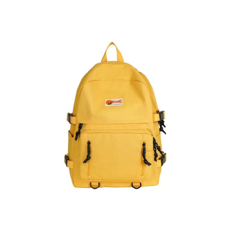 Kaka Tree Oxford Backpack Regular Unisex Black/Yellow/Red-3