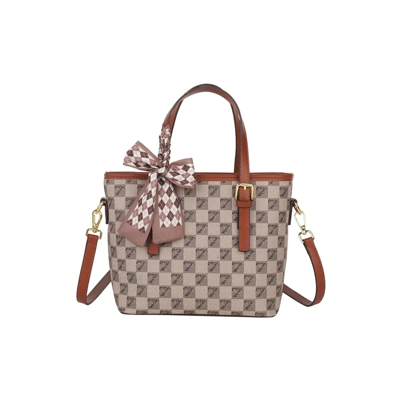 Yalu PU Tote Bag, Handbag Women's Khaki/Brown/Yellow-1