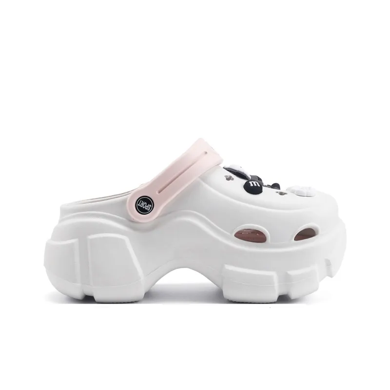 DHARRY Clogs Women's White Pink-1