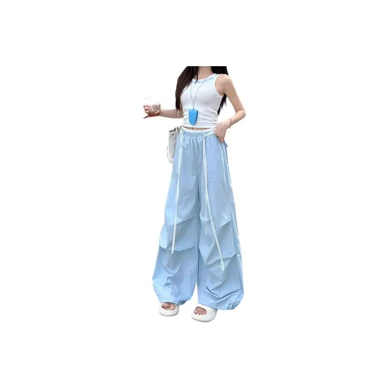 LCEVHZ'S Casual Pants Women's Light Blue-0