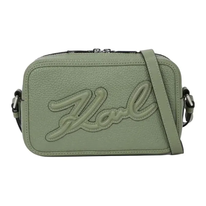 KARL LAGERFELD Polyurethane Crossbody Bag, Shoulder Bag Women's Green-0