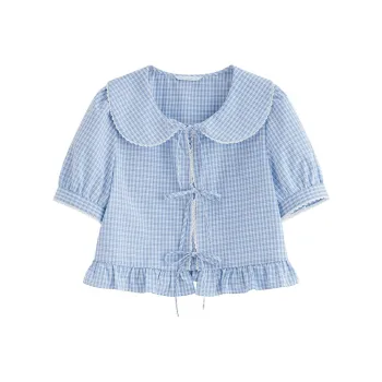 FANSILANEN Shirts Women's Sunny Mountain Blue
