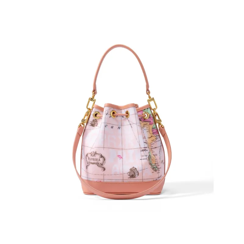 PAPRIKA Cow Leather Crossbody Bucket Handbag Women's Multicolor-3