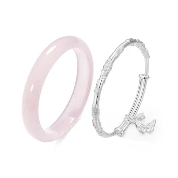 The Years Are Quiet Glass Cat Eye Bangles Unisex