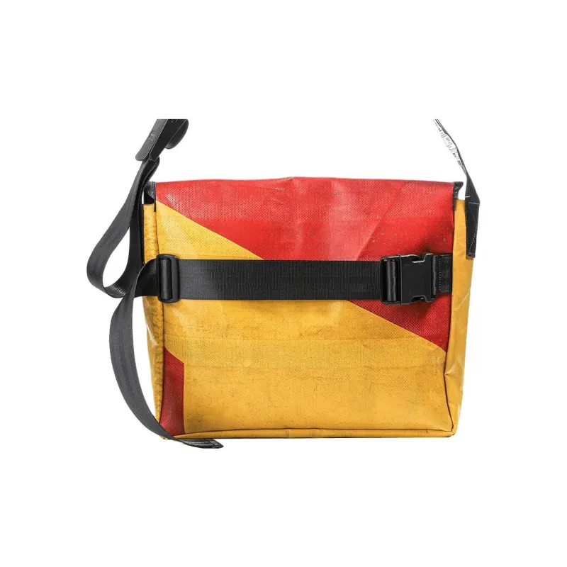 FREITAG Polyester Messenger Bag, Shoulder Bag, Crossbody Bag Unisex Red Yellow-4