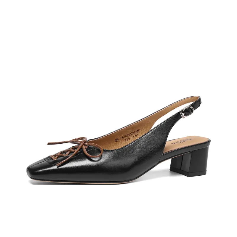 GOLDLION High Heels Women's Ecru/Black-6