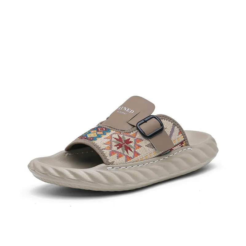 Colorful Creations Quiet, Slip Resistant, Quick Dry Slide Slippers Men's Box-0