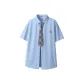 [Wrinkle-Resistant]Sky Blue (B Minimalist Style Mountains Chest Logo)