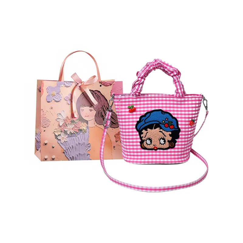 PARK DANCE Fabric Basket Bag, Shoulder Bag, Handbag Women's-7