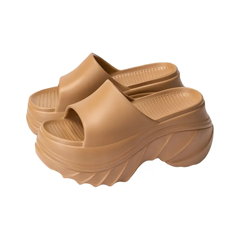 LUNNIFEIYA Seaside Beach Height Increasing Sandal Black, Khaki, Rose Red, Desert Tan, Multiple Styles-3
