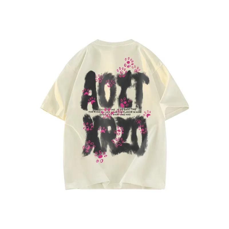 A02 T Shirts Unisex Light Beige Apricot-1