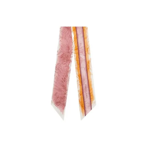 FERRAGAMO Silk Scarves Women's Carrot Orange