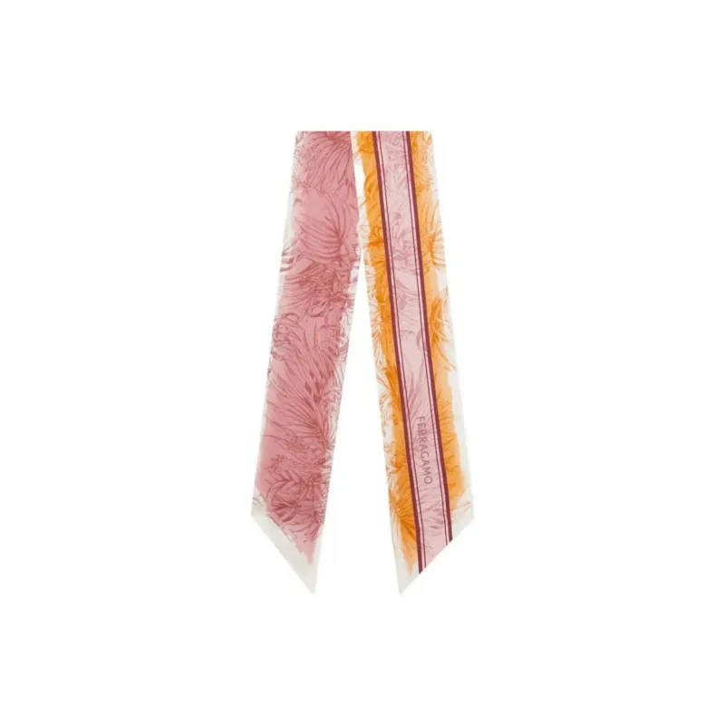 Ferragamo Gravure print Silk Bandeau-0