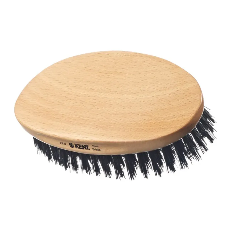 Kent Men's Beech Wood Pure White Bristle Oval Brush Straightening Prosperity #MG2/#MG3/PF22-4