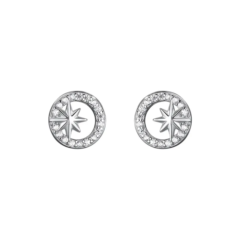 CENTURY&KINDLE 999 Fine Silver Stud Earrings Women's-0