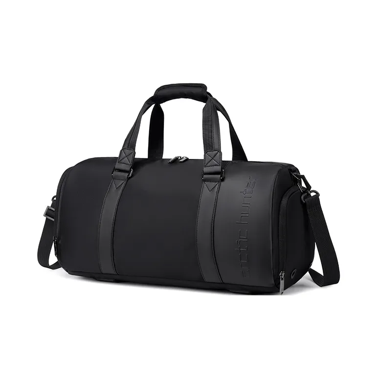 ARCTIC HUNTER Nylon Gym Bag Medium Size Men's Black/Khaki-1