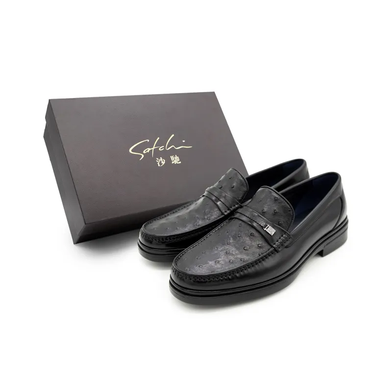 Satchi Business Formal Leather Shoes Men's Black-1