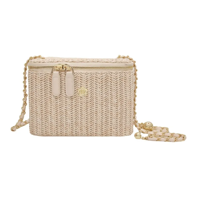 Bywhich Straw Woven Crossbody Bag Women's Multicolor-5