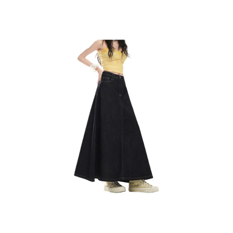 YINLEI Denim Long Skirt Women's-1