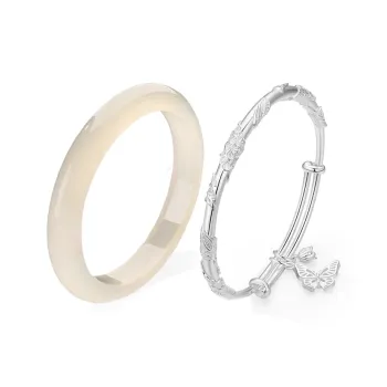 The Years Are Quiet Glass Cat Eye Bangles Unisex