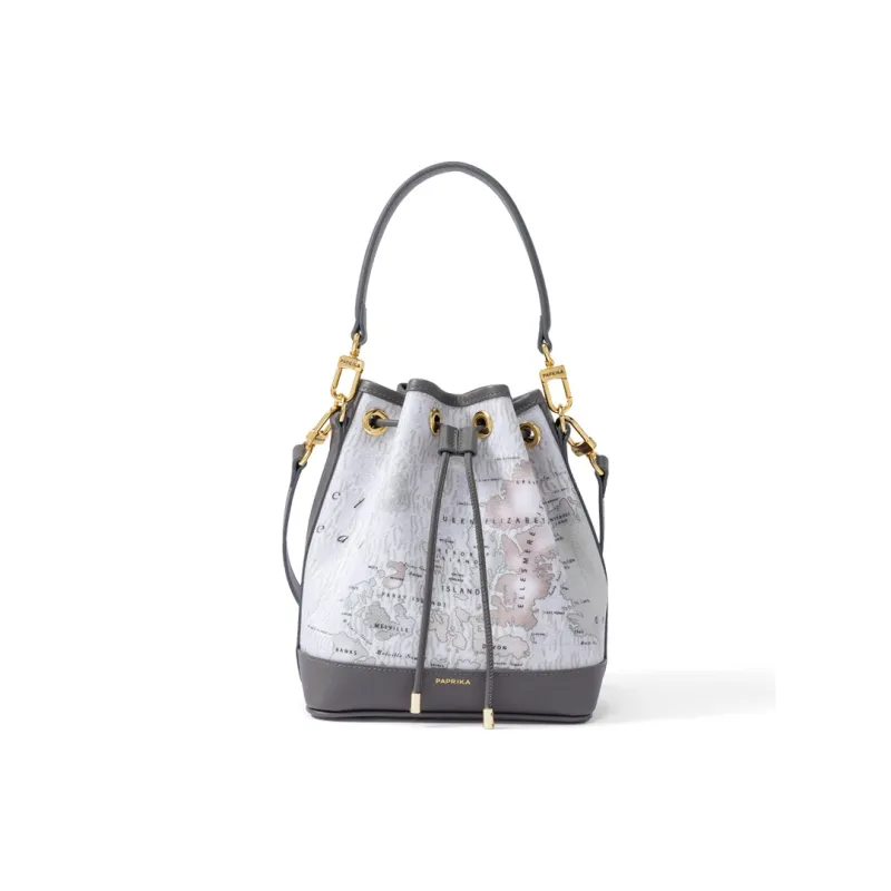 PAPRIKA Cow Leather Crossbody Bucket Handbag Women's Multicolor-12