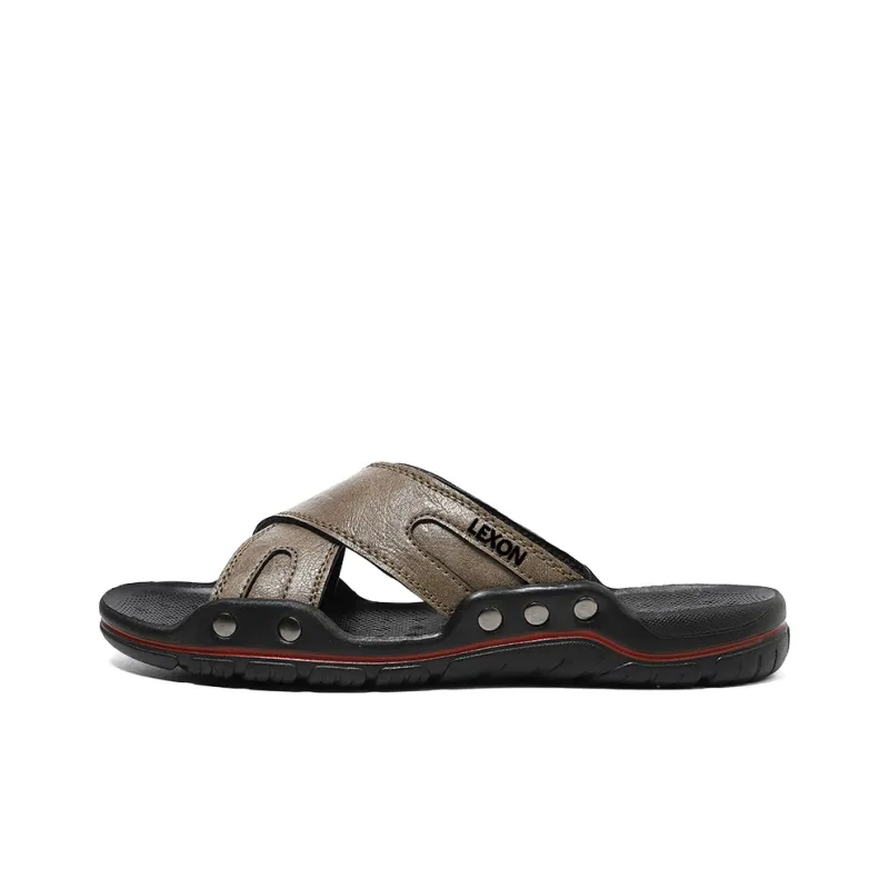 LEXON Rubber Sole Odor Resistant Slide Slippers Men's-4