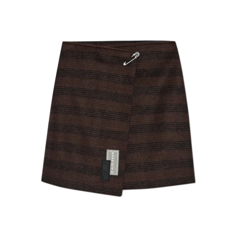 MM6 Maison Margiela Casual Short Skirts Women's Brown-0
