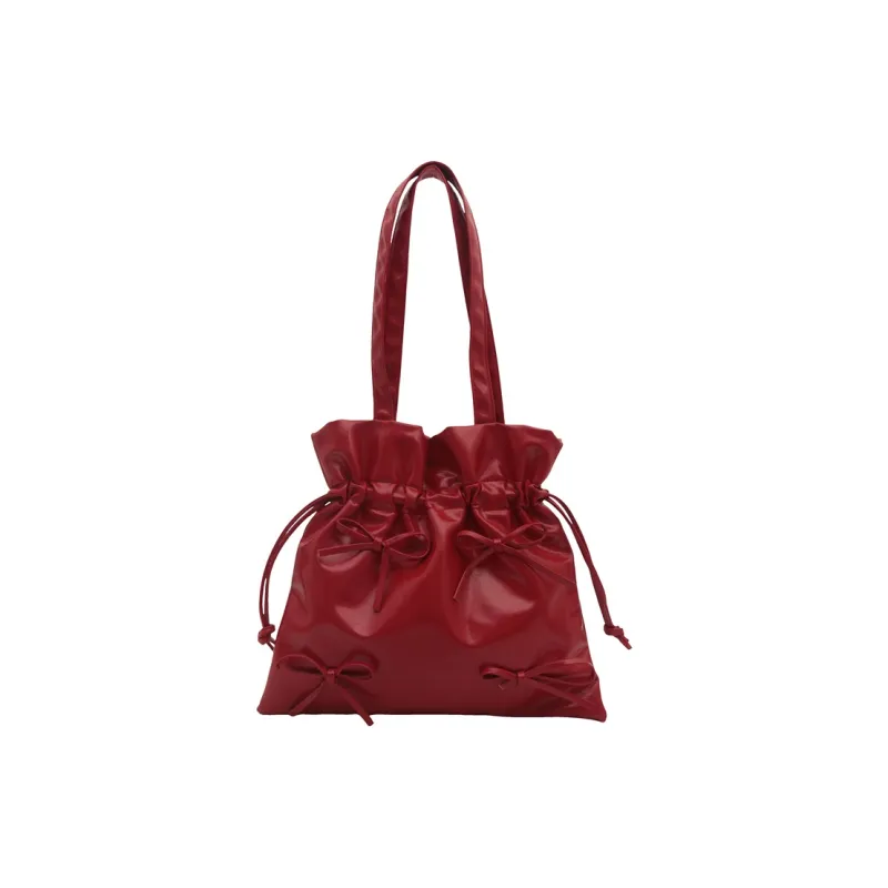 TOUTSEUL YOLO PU Tote Bag, Shoulder Bag Regular Women's White/Silver/Red/Black/Yellow-18