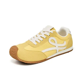 La Chapelle Abrasion Resistant Low Top Casual Shoes Women's Yellow White