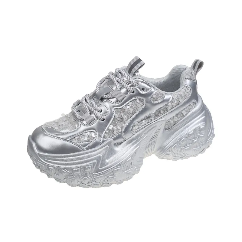 Dragon Dance Height Increasing Breathable Low Top Chunky Sneakers Women's-6