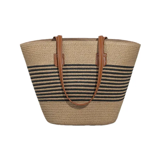 CNNCOO Fabric Tote Bag, Shoulder Bag Regular Women's Brown/Brown Black-10
