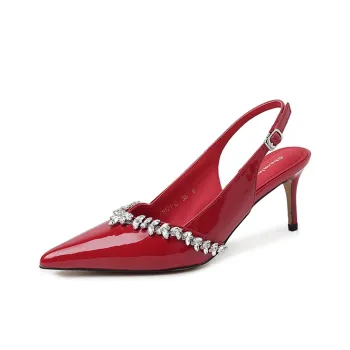 YIKEFEI High Heels Women's Red/Gray/Nude Pink