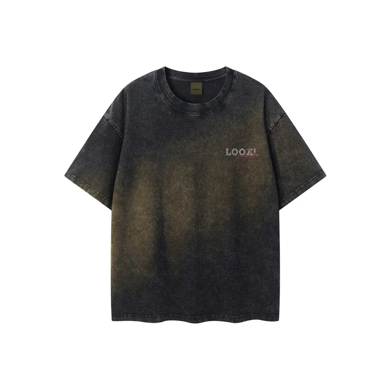 LOOX! T Shirts Unisex Washed Black-1