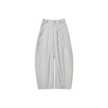 SINBOS Casual Pants Women's Elegant Gray Stripes