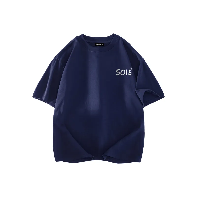 SOIE T Shirts Unisex Navy Blue-1