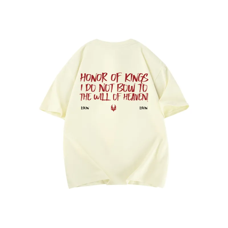 HONOR OF KINGS Short Sleeved T Shirts Slogan Section Unisex-1