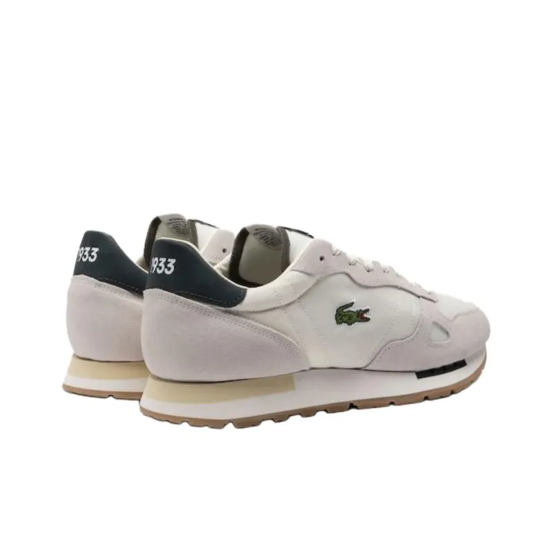 LACOSTE Partner 70S Anti Slip Wear Resistant Low Top Running Shoes Men's Beige-2