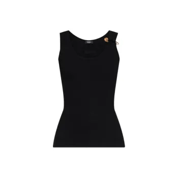 VERSACE Tank Tops Women's Black