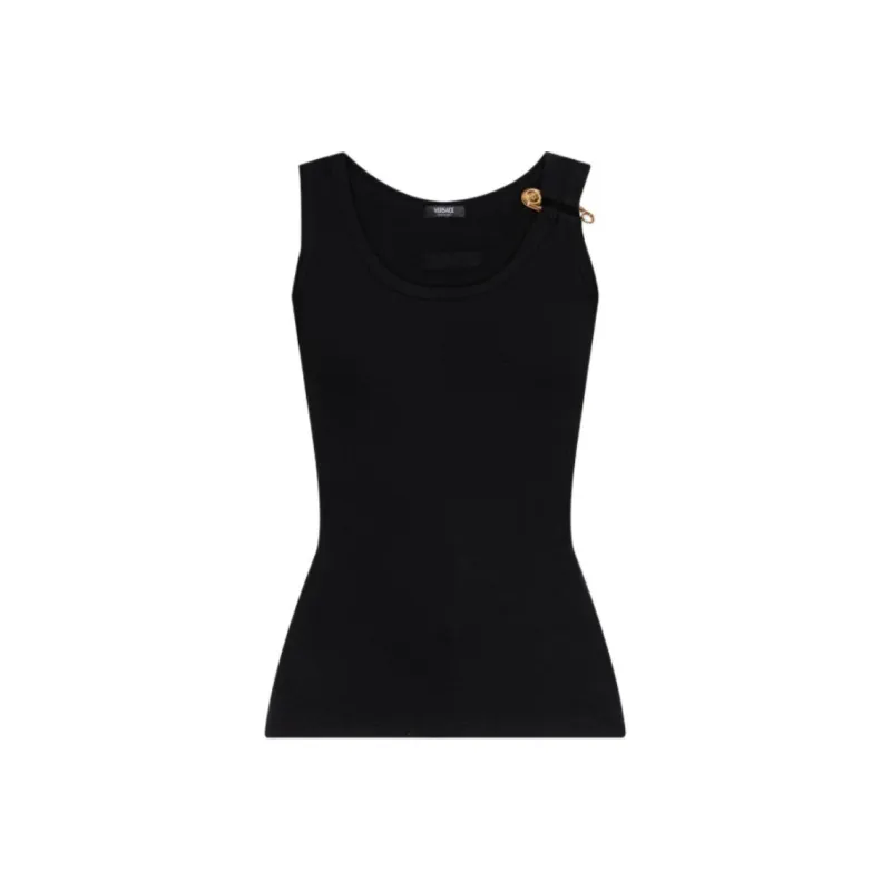VERSACE Tank Tops Women's Black-0