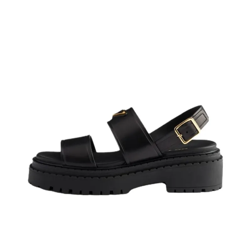 PRADA One Strap Sandals 5.5cm Women's Black-0