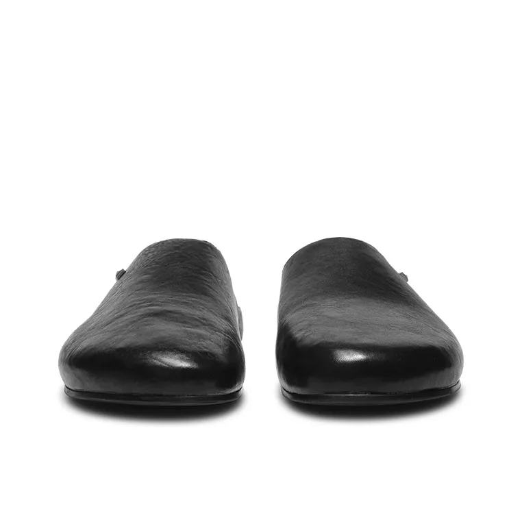 TERRA INCOGNITA Rubber Sole Abrasion Resistant Closed Toe Slippers Unisex Texture Black-3