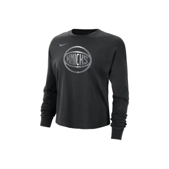 Nike New York Knicks Courtside Women's Nike Nba Shine Boxy Long Sleeve T Shirt