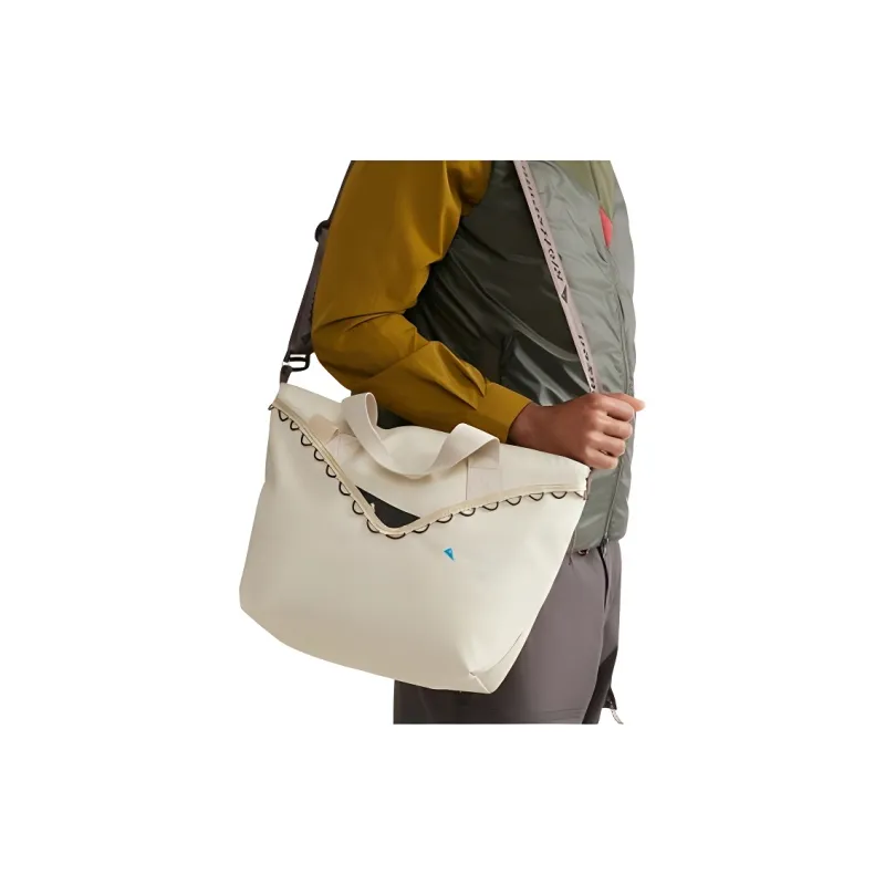 KLATTERMUSEN Nylon Tote Bag, Shopping Bag, Shoulder Bag, Handbag Unisex Beige-3