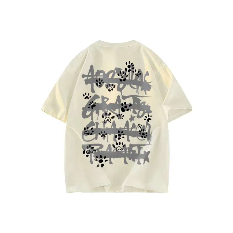 A02 T-Shirts Unisex Light Beige Apricot-1
