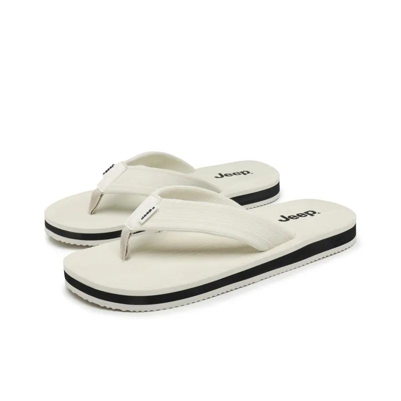 Jeep Rubber Sole Quiet Odor Resistant Abrasion Resistant Slip Resistant Quick Dry Flip Flops Unisex-14