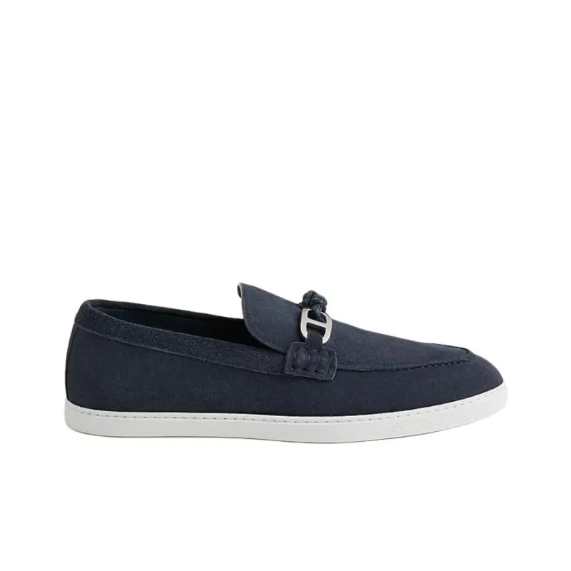 HERMES Ignacio Loafers Men's Blue-1